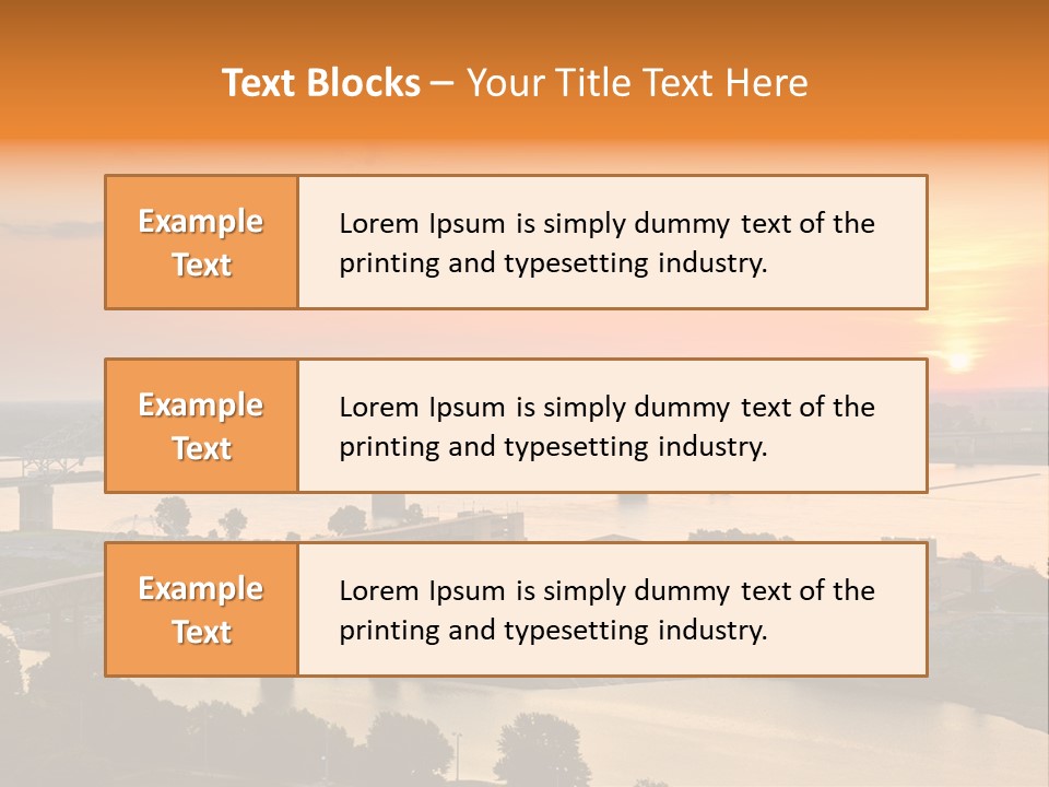 Water Sun Interstate Highway PowerPoint Template
