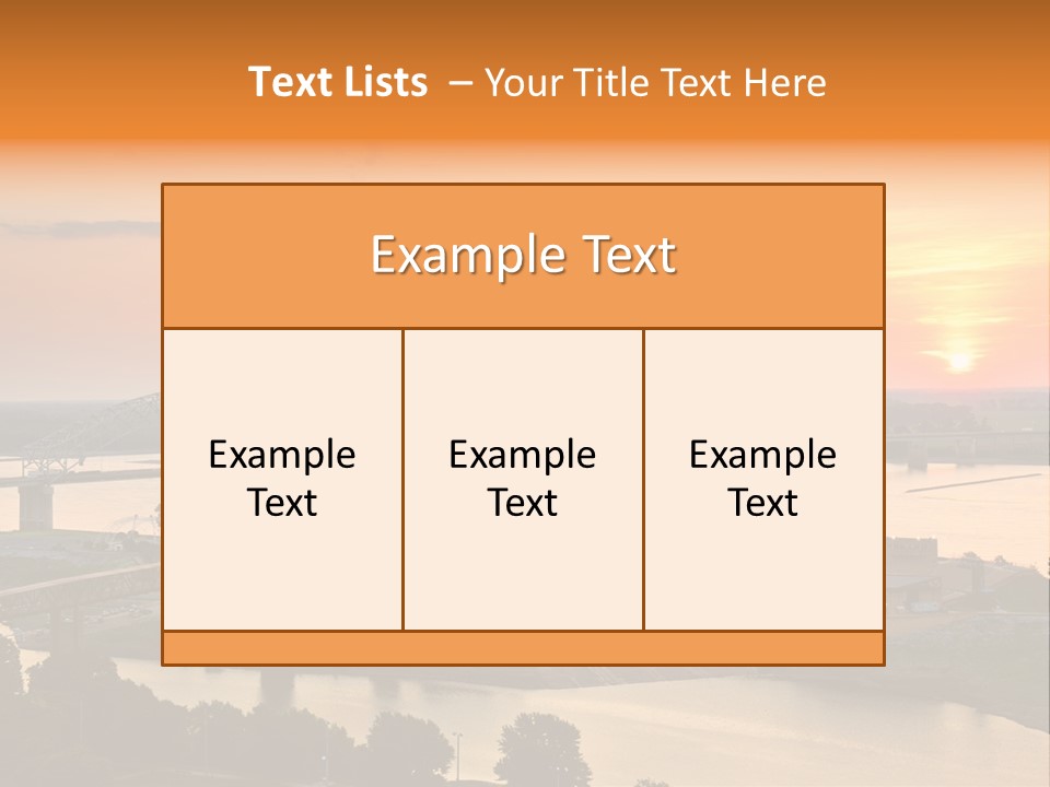 Water Sun Interstate Highway PowerPoint Template