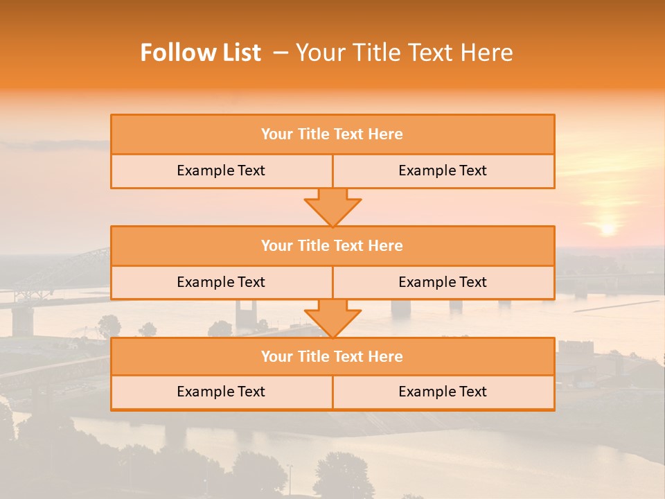 Water Sun Interstate Highway PowerPoint Template