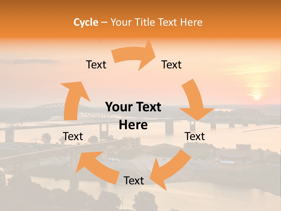 Water Sun Interstate Highway PowerPoint Template