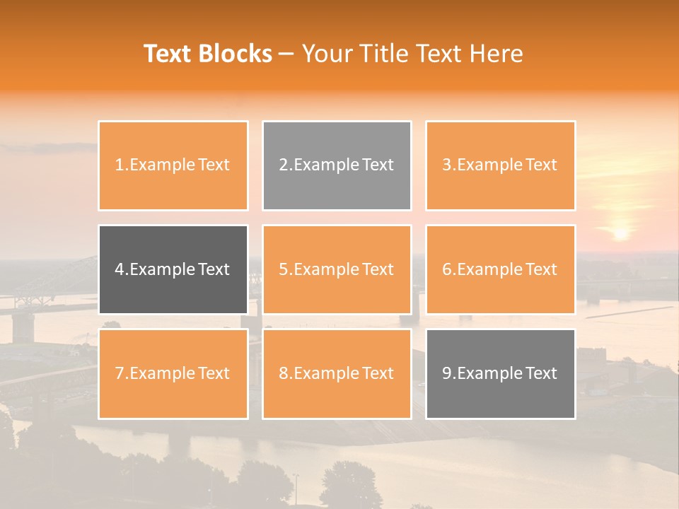 Water Sun Interstate Highway PowerPoint Template