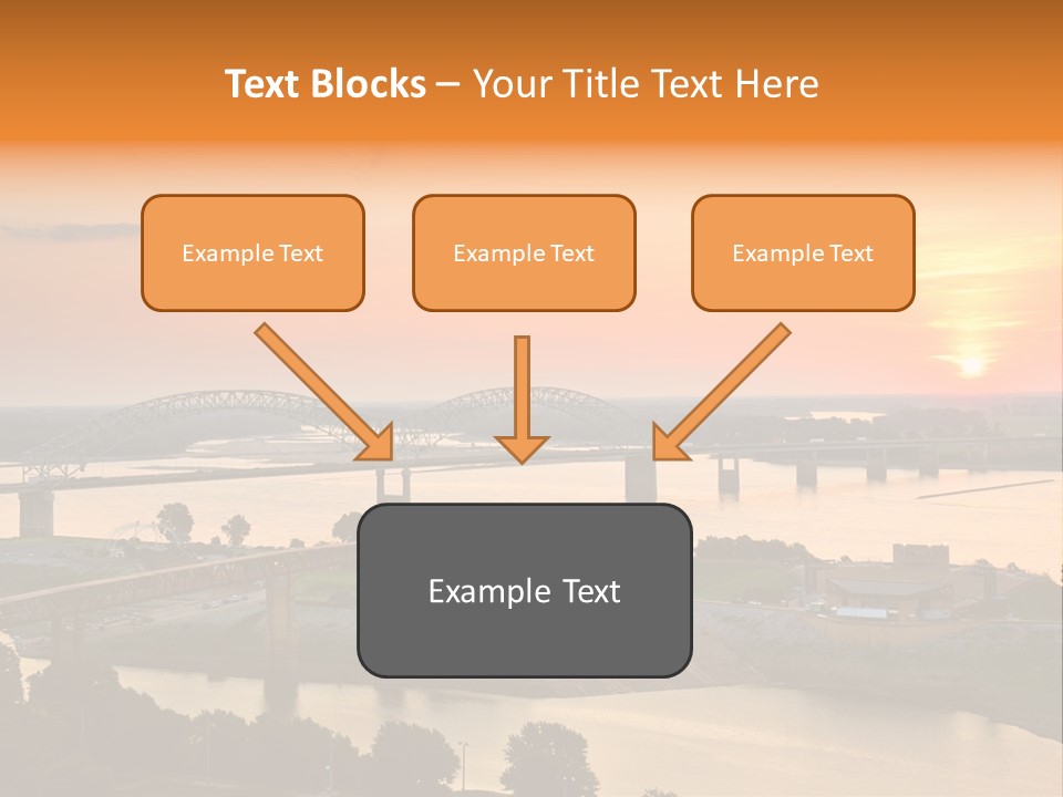 Water Sun Interstate Highway PowerPoint Template