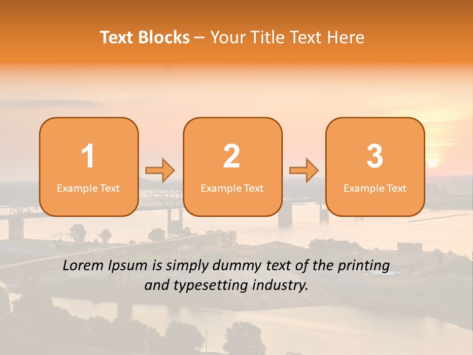 Water Sun Interstate Highway PowerPoint Template