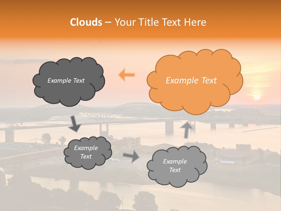 Water Sun Interstate Highway PowerPoint Template