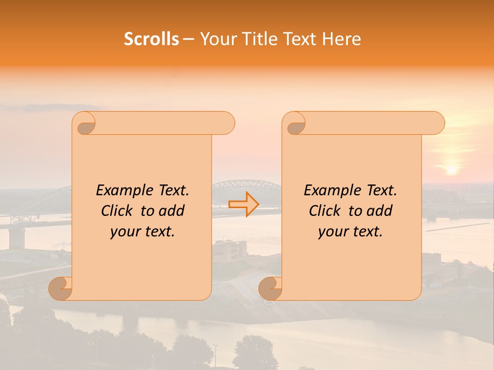Water Sun Interstate Highway PowerPoint Template