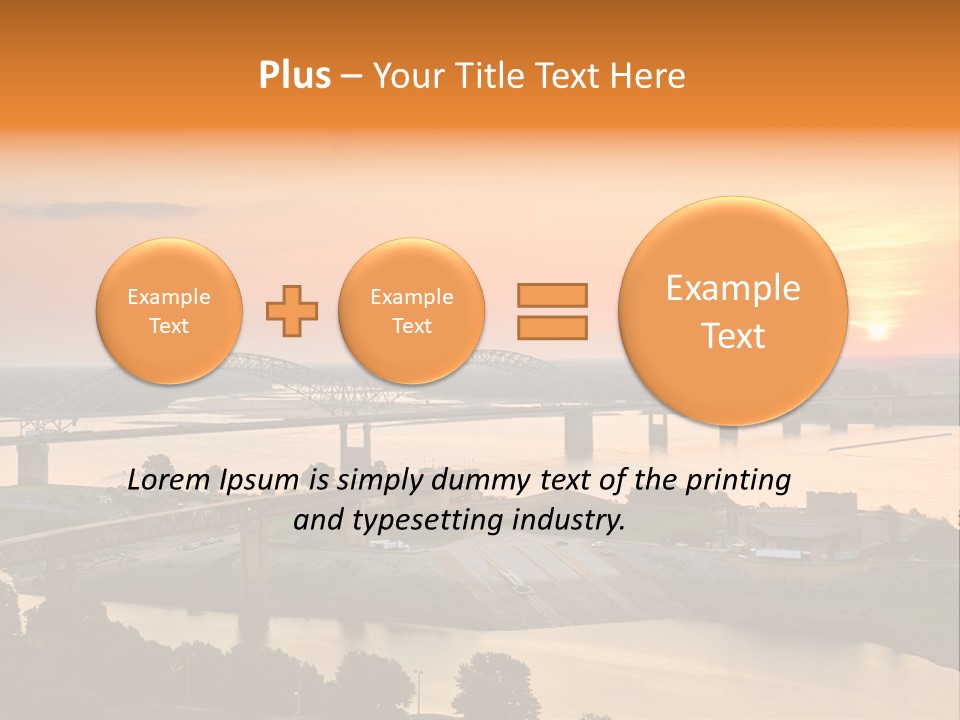 Water Sun Interstate Highway PowerPoint Template
