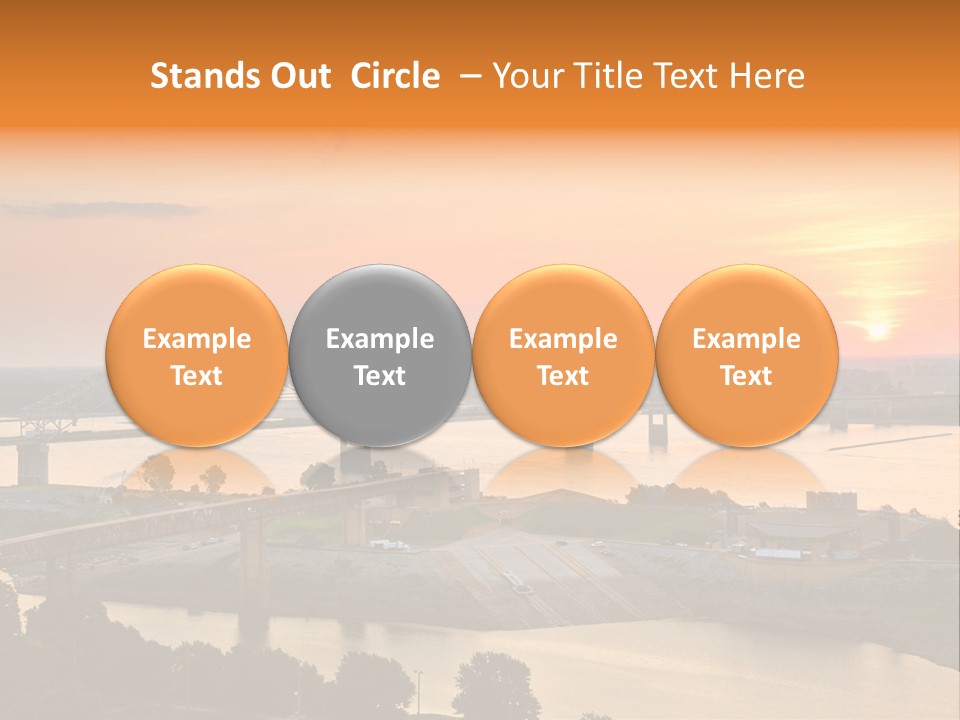 Water Sun Interstate Highway PowerPoint Template