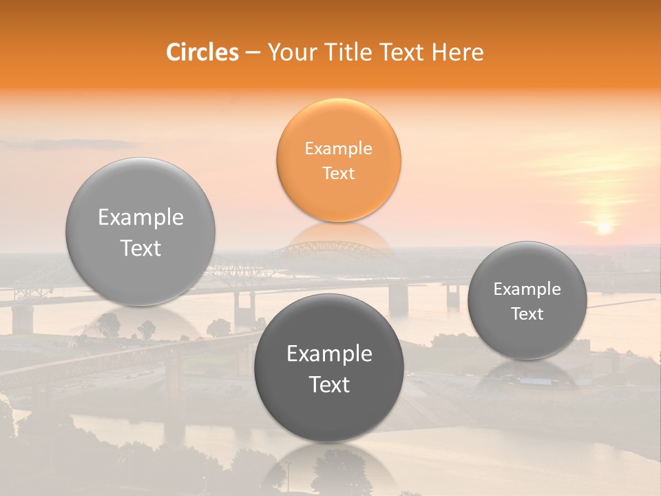 Water Sun Interstate Highway PowerPoint Template