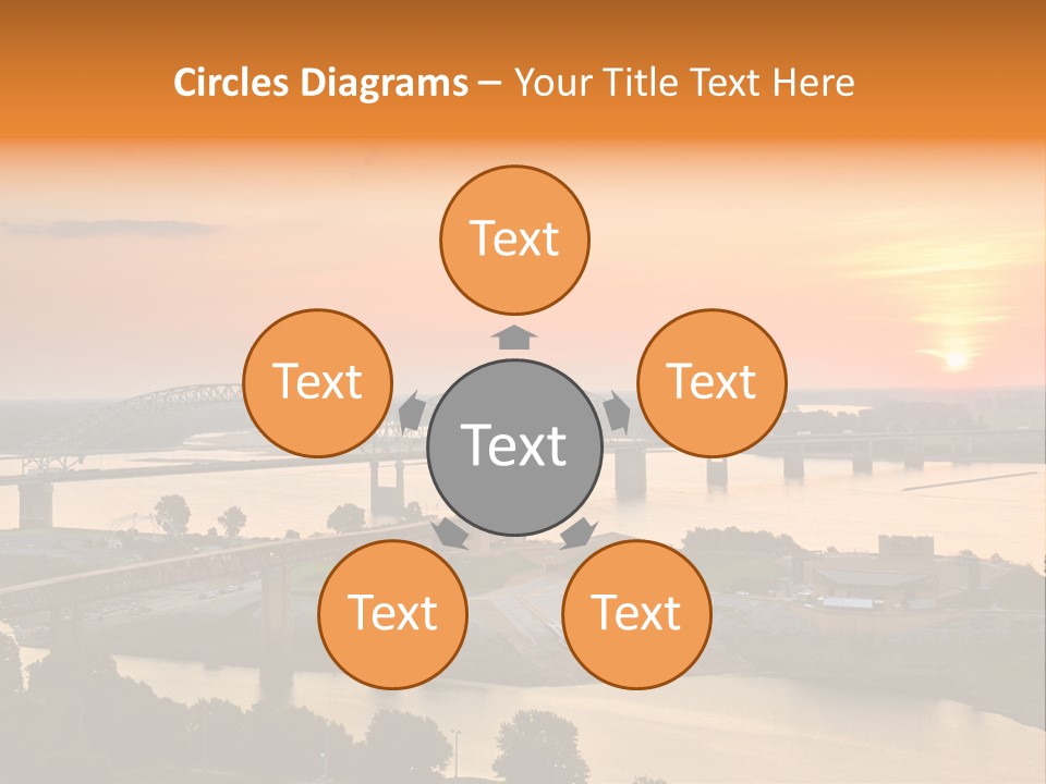 Water Sun Interstate Highway PowerPoint Template