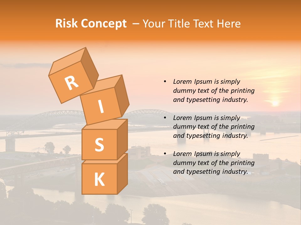 Water Sun Interstate Highway PowerPoint Template