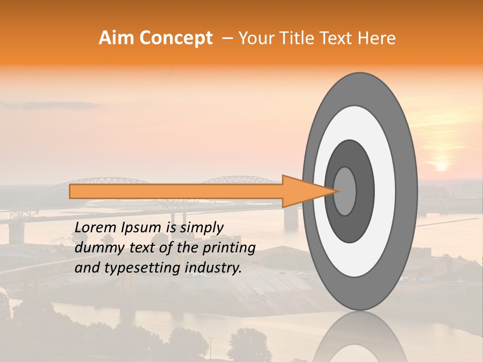 Water Sun Interstate Highway PowerPoint Template