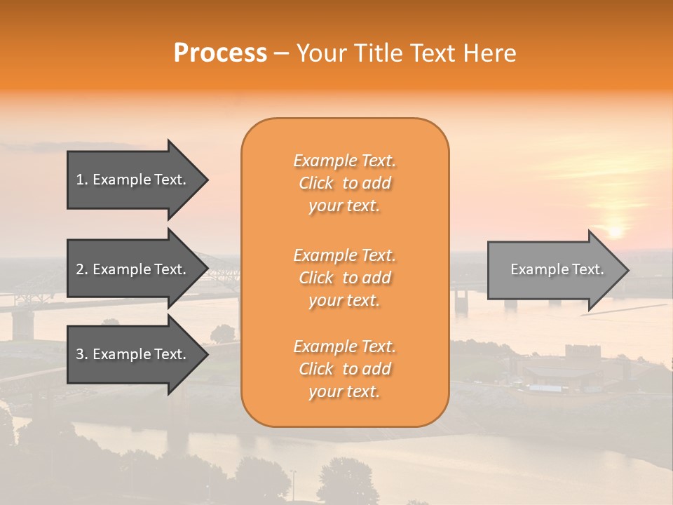 Water Sun Interstate Highway PowerPoint Template