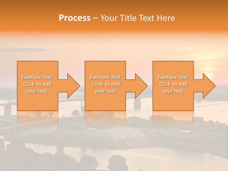 Water Sun Interstate Highway PowerPoint Template