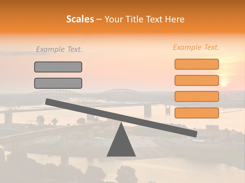 Water Sun Interstate Highway PowerPoint Template