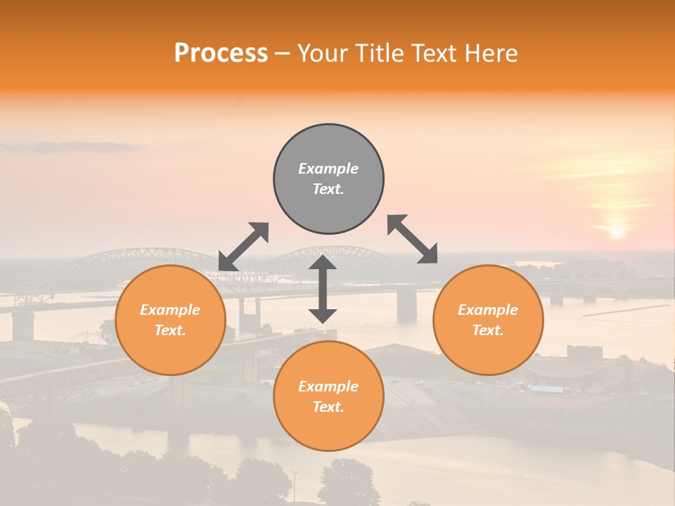 Water Sun Interstate Highway PowerPoint Template
