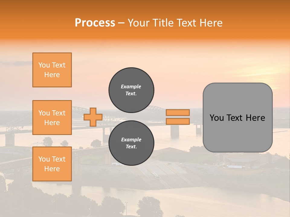 Water Sun Interstate Highway PowerPoint Template