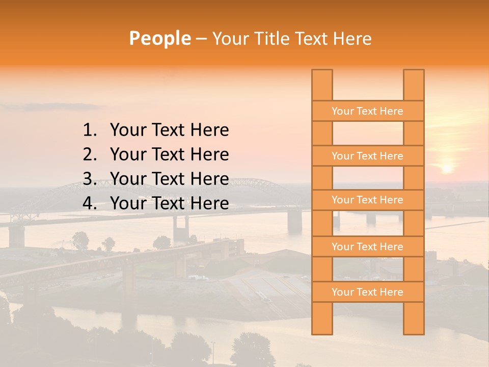 Water Sun Interstate Highway PowerPoint Template