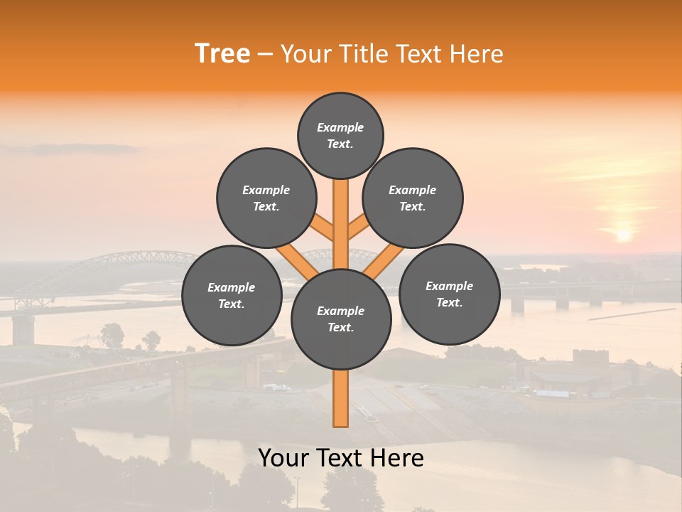 Water Sun Interstate Highway PowerPoint Template