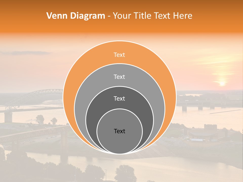 Water Sun Interstate Highway PowerPoint Template