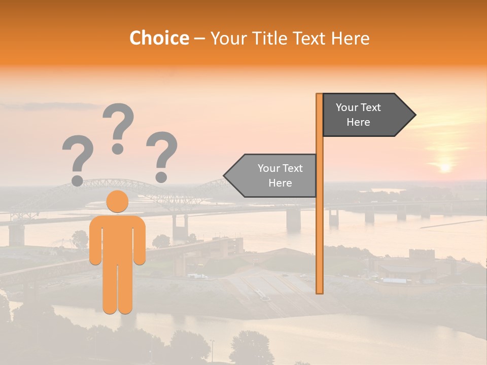 Water Sun Interstate Highway PowerPoint Template