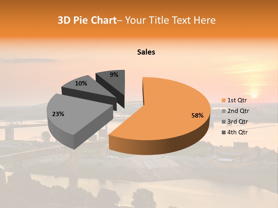 Water Sun Interstate Highway PowerPoint Template