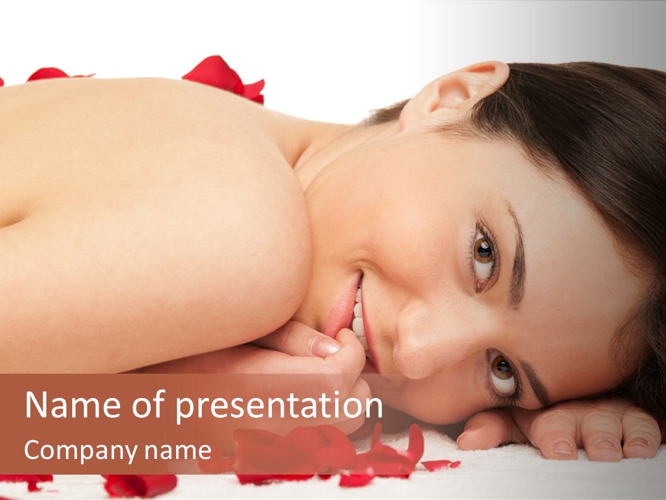 Expressing Positivity Lying Down Nude PowerPoint Template