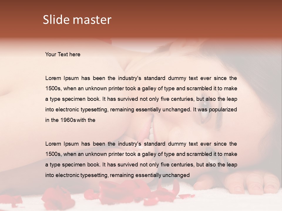 Expressing Positivity Lying Down Nude PowerPoint Template