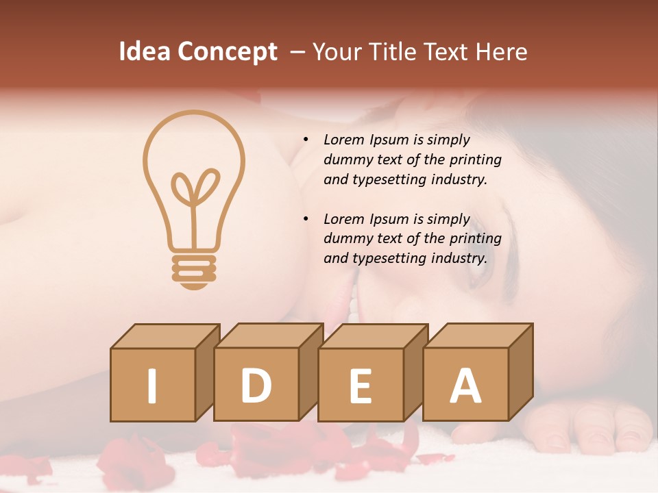 Expressing Positivity Lying Down Nude PowerPoint Template