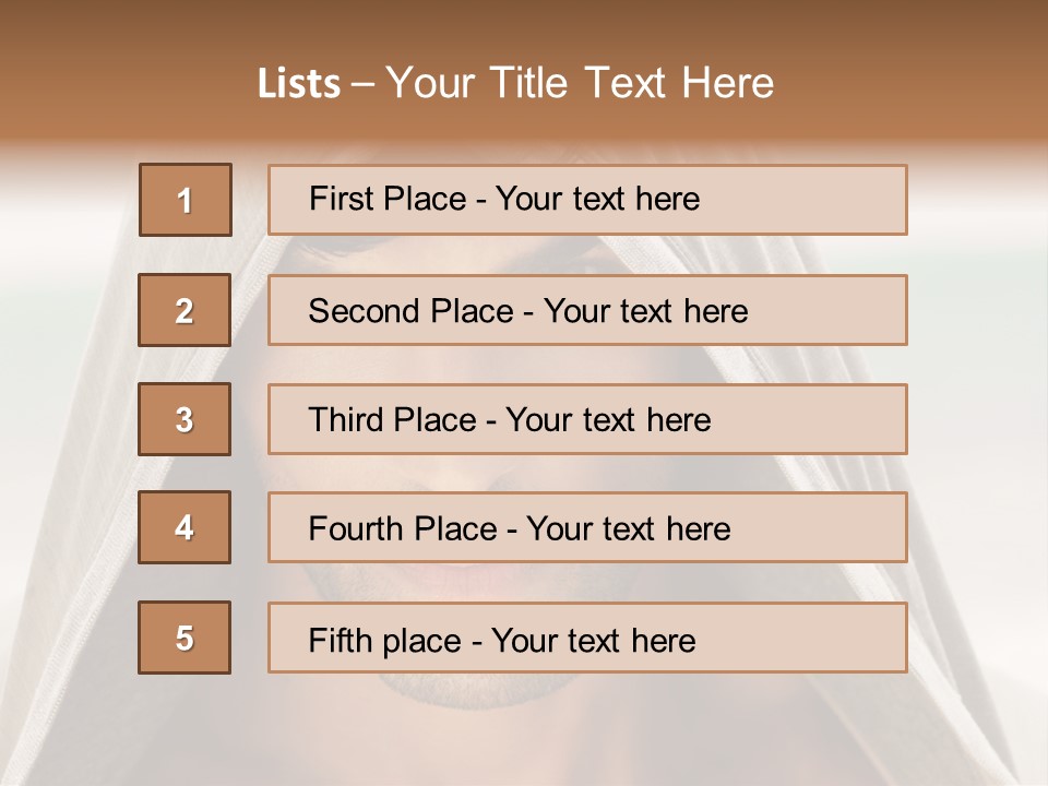 Isolated Lifestyle Eye PowerPoint Template