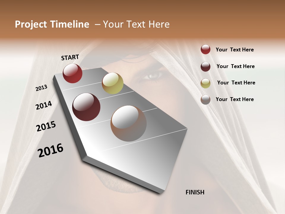 Isolated Lifestyle Eye PowerPoint Template