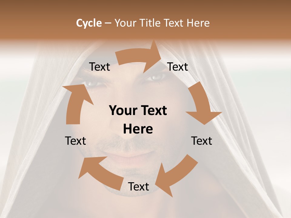 Isolated Lifestyle Eye PowerPoint Template