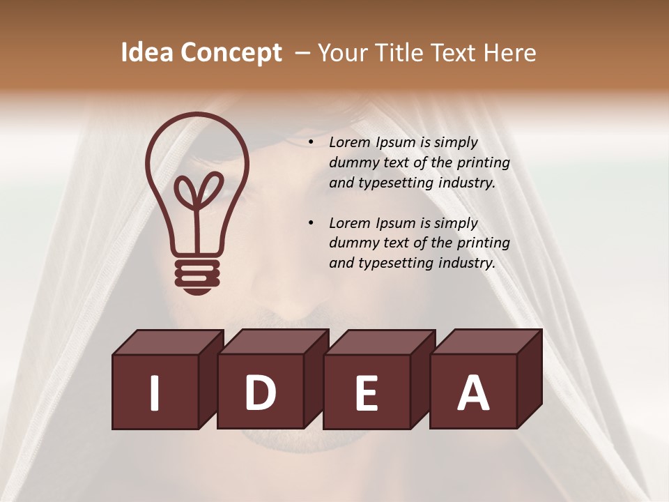 Isolated Lifestyle Eye PowerPoint Template