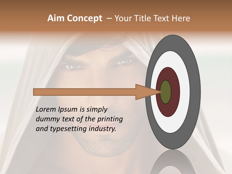 Isolated Lifestyle Eye PowerPoint Template