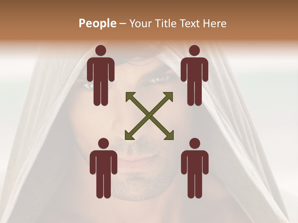 Isolated Lifestyle Eye PowerPoint Template