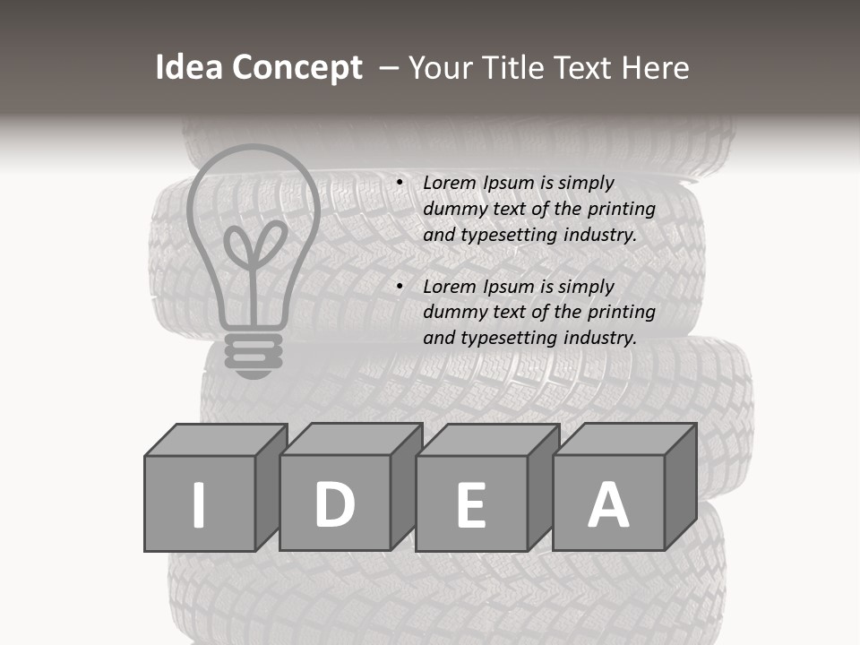 Texture Rain Tread PowerPoint Template