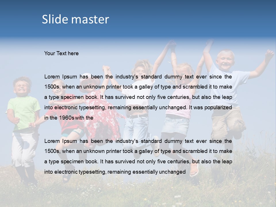 Lifestyle Smiling Group PowerPoint Template