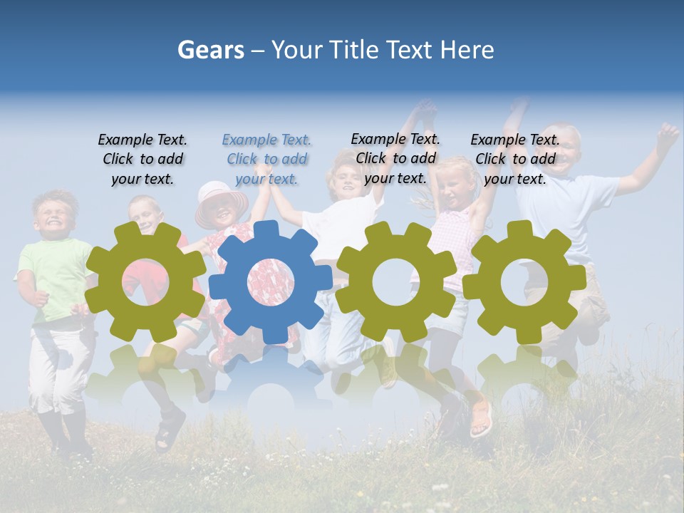 Lifestyle Smiling Group PowerPoint Template