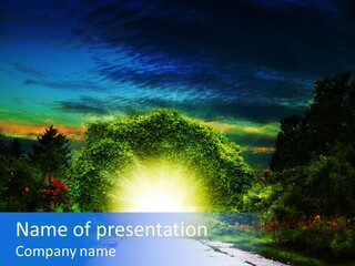 Hell Illuminated Environment PowerPoint Template