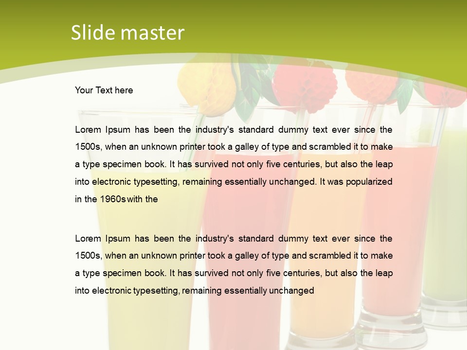 Cherry Citrus Thirsty PowerPoint Template