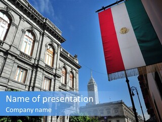 Flag Guanajuato Building PowerPoint Template