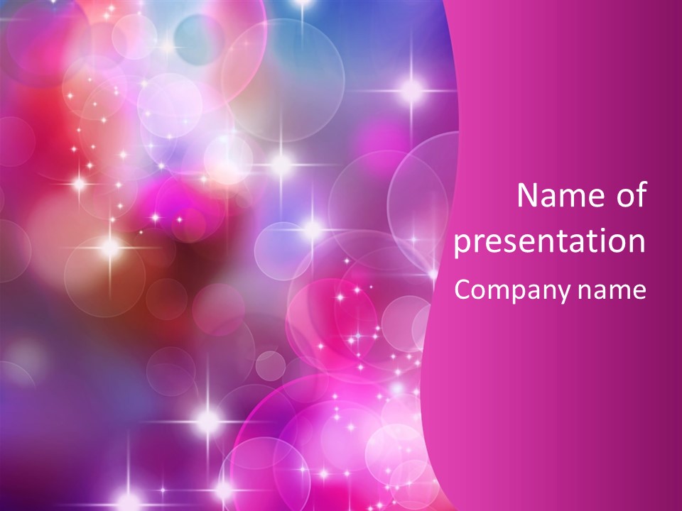 Abstract Sparkle Illustration PowerPoint Template