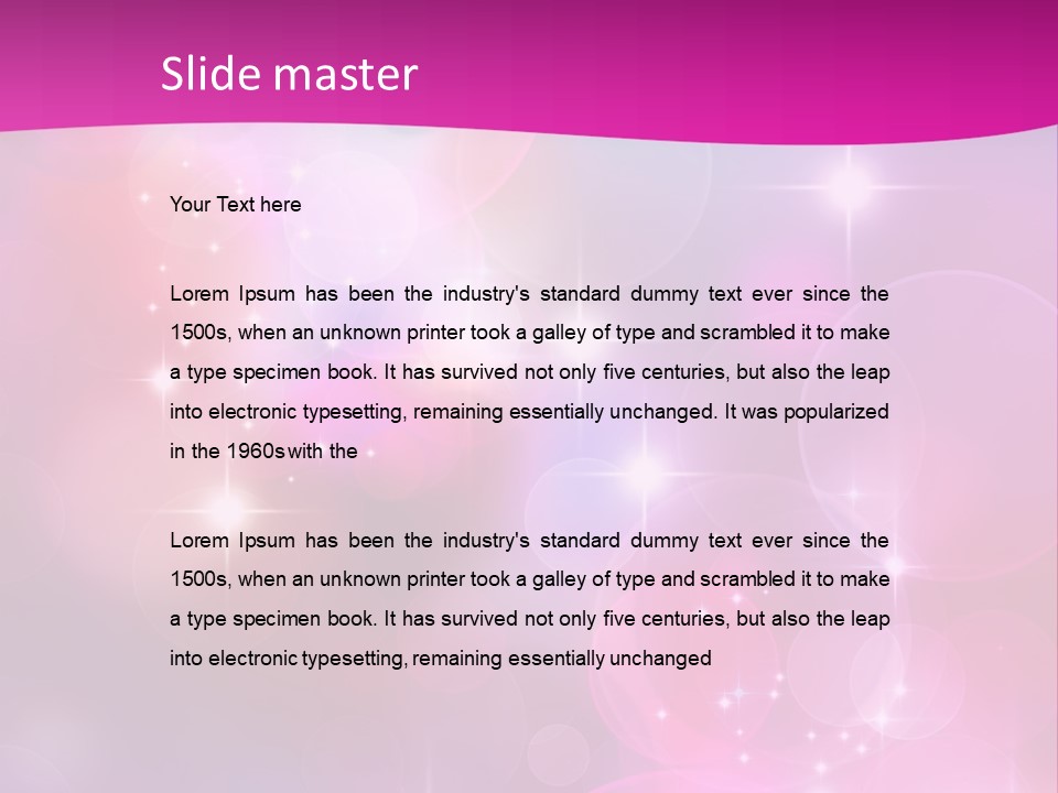 Abstract Sparkle Illustration PowerPoint Template