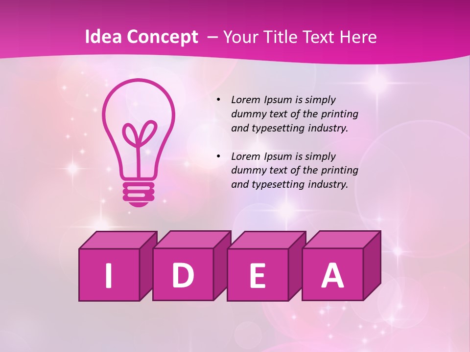 Abstract Sparkle Illustration PowerPoint Template