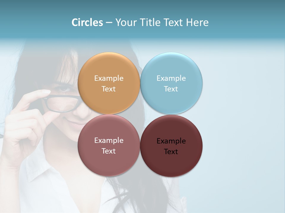 Glasses Casual Brunette PowerPoint Template