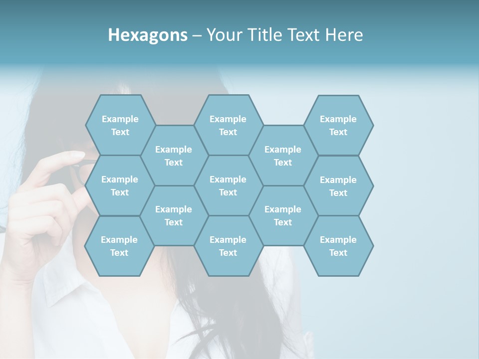 Glasses Casual Brunette PowerPoint Template