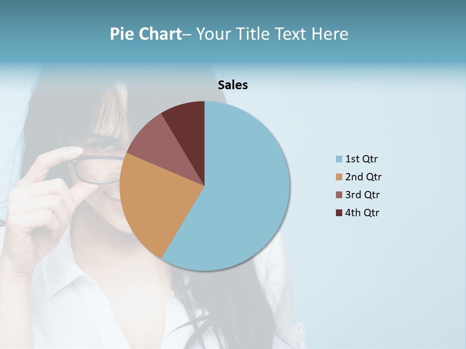 Glasses Casual Brunette PowerPoint Template