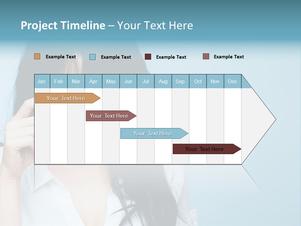 Glasses Casual Brunette PowerPoint Template