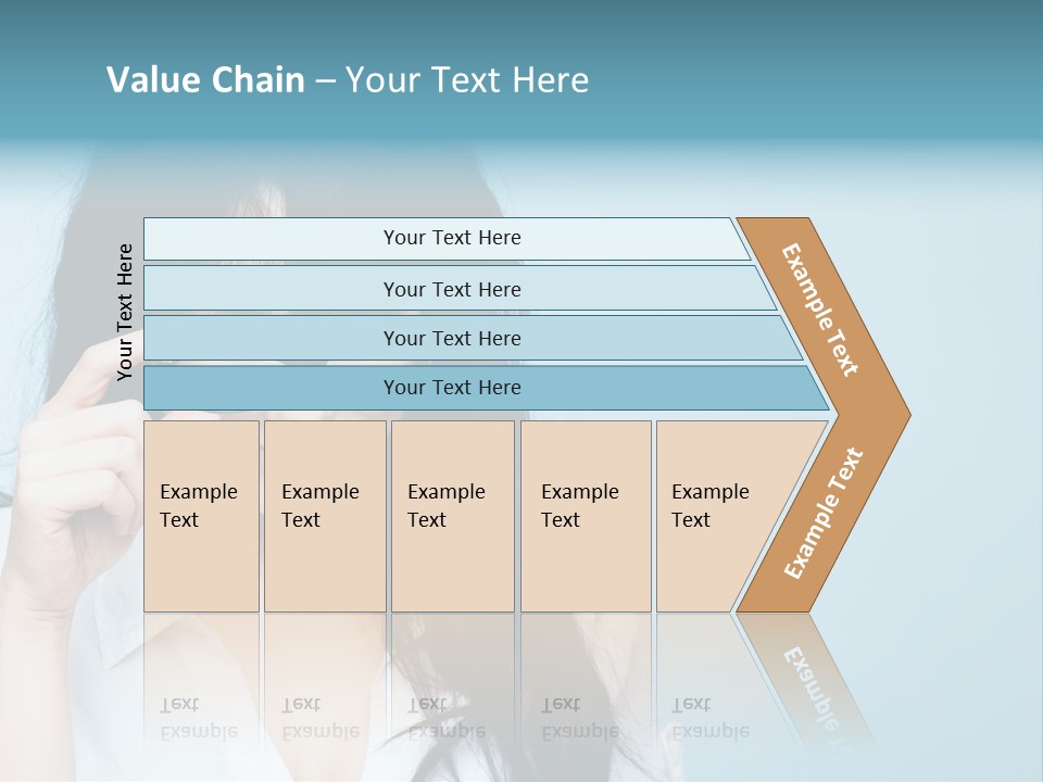 Glasses Casual Brunette PowerPoint Template