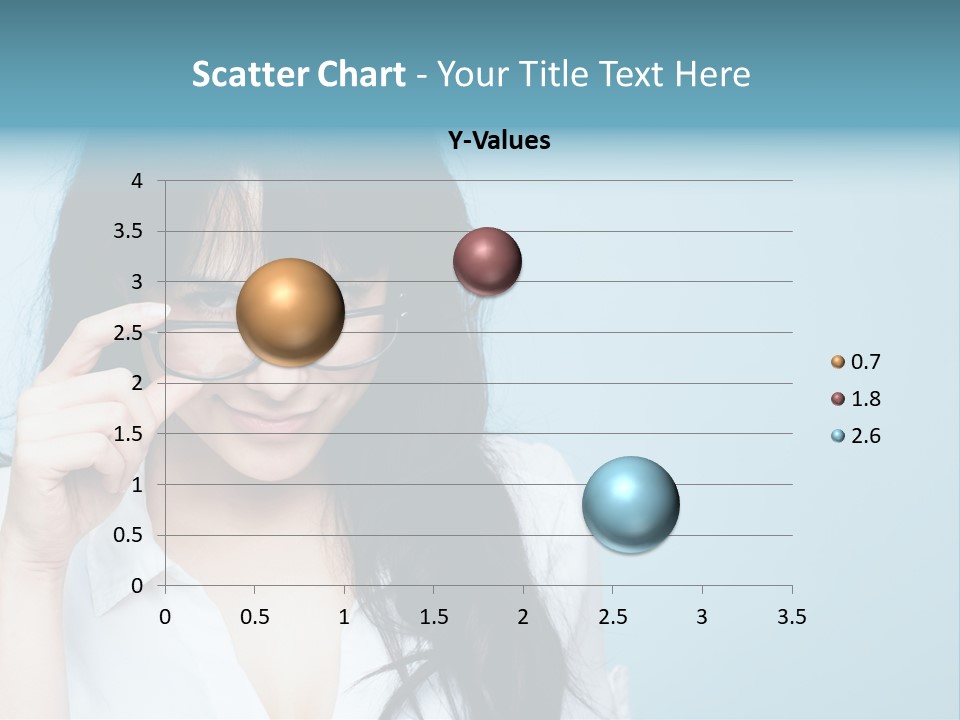 Glasses Casual Brunette PowerPoint Template