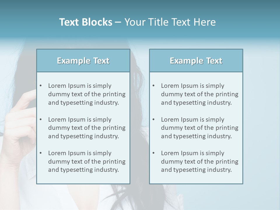 Glasses Casual Brunette PowerPoint Template